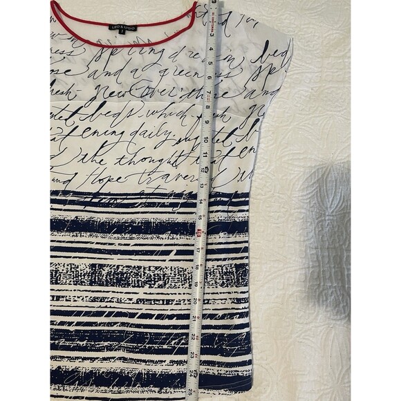 Leo & Ugo Short-Sleeved White, Red, and Blue Tee Size 3‎ - Picture 4 of 8